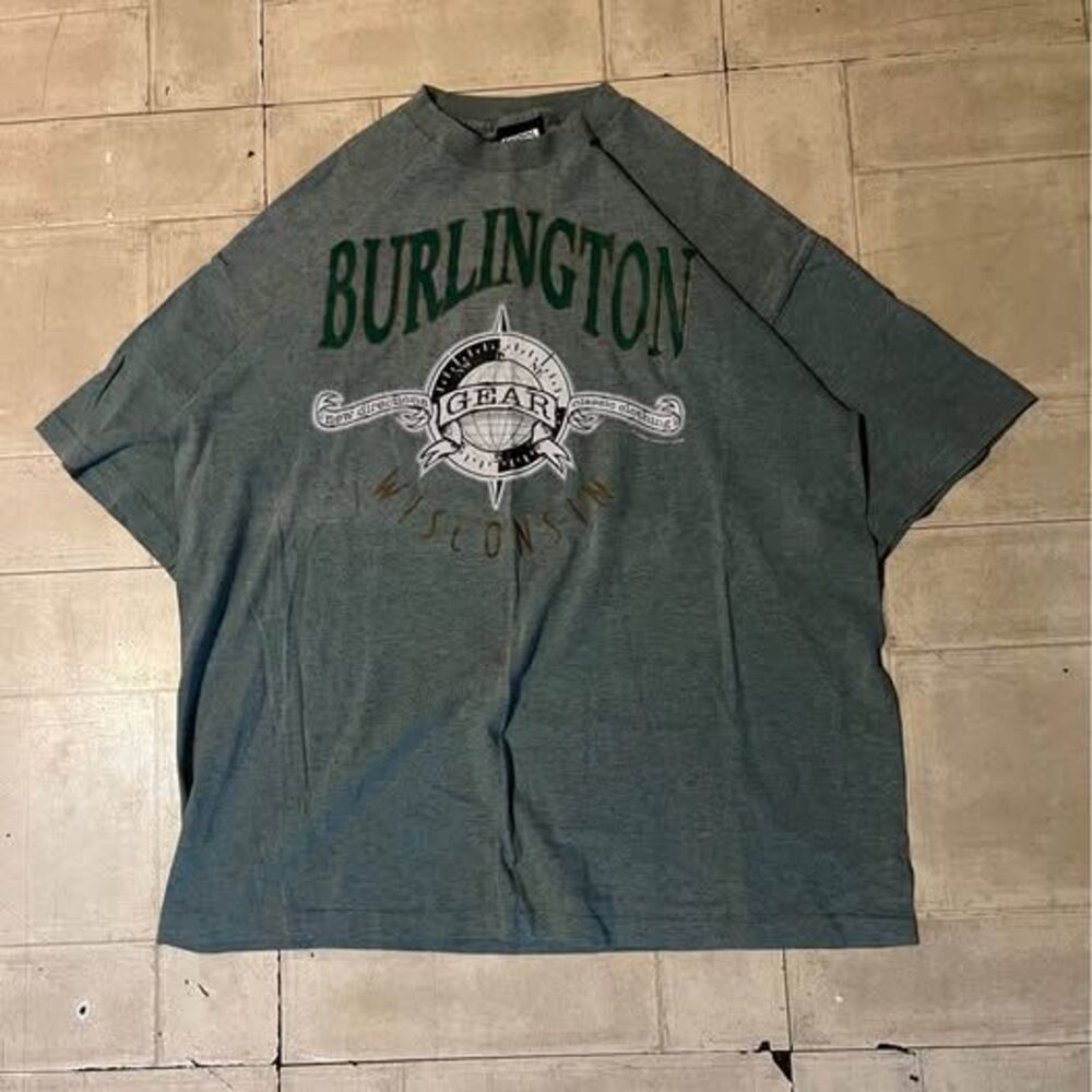 Burlington Wisconsin signal sport green wash graphic tshirt size XL